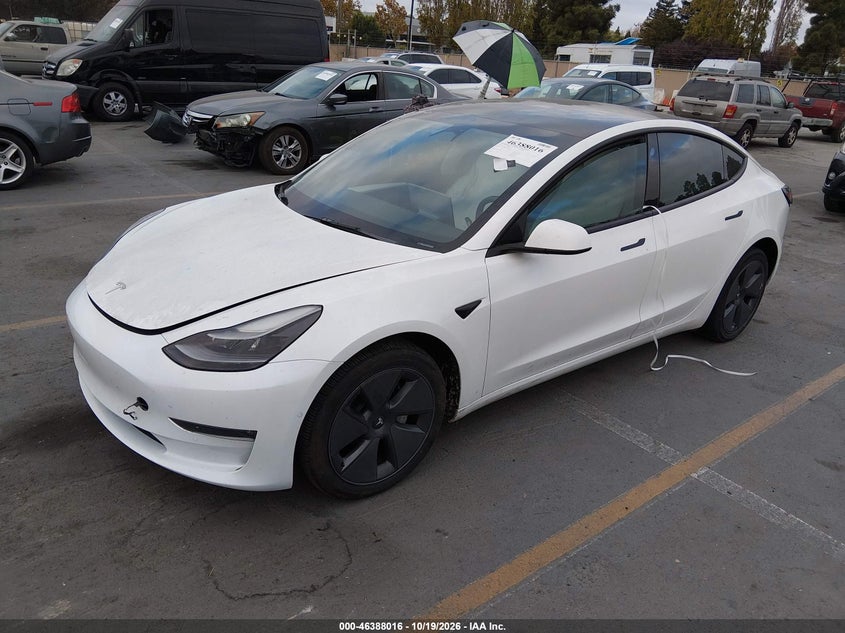 Vin: 5yj3e1eb5nf309938, lot: 46888363, tesla model 3 long range dual motor all-wheel drive 20222