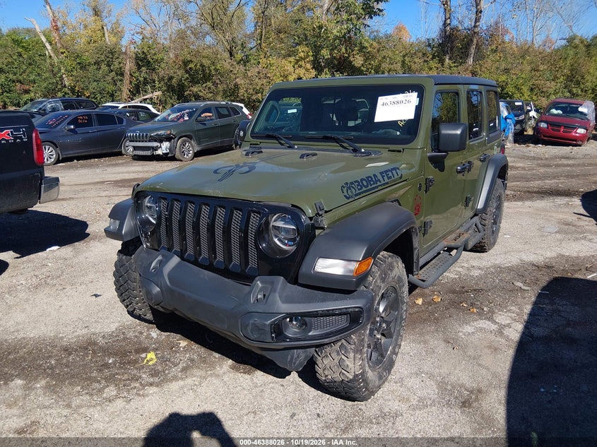 Vin: 1c4hjxdn6mw529633, lot: 46888373, jeep wrangler unlimited willys 4x4 20212