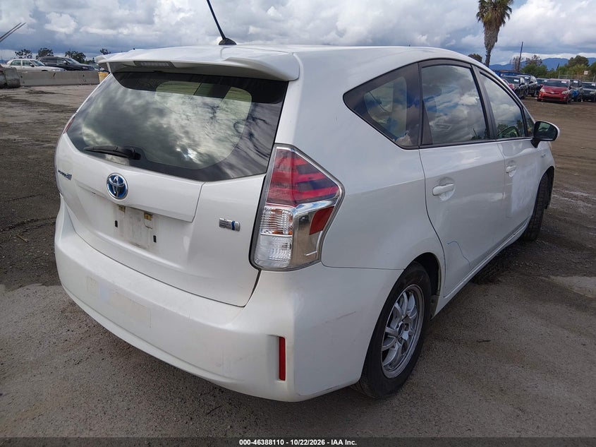 Vin: jtdzn3eu9hj065960, lot: 46888468, toyota prius v two 20174