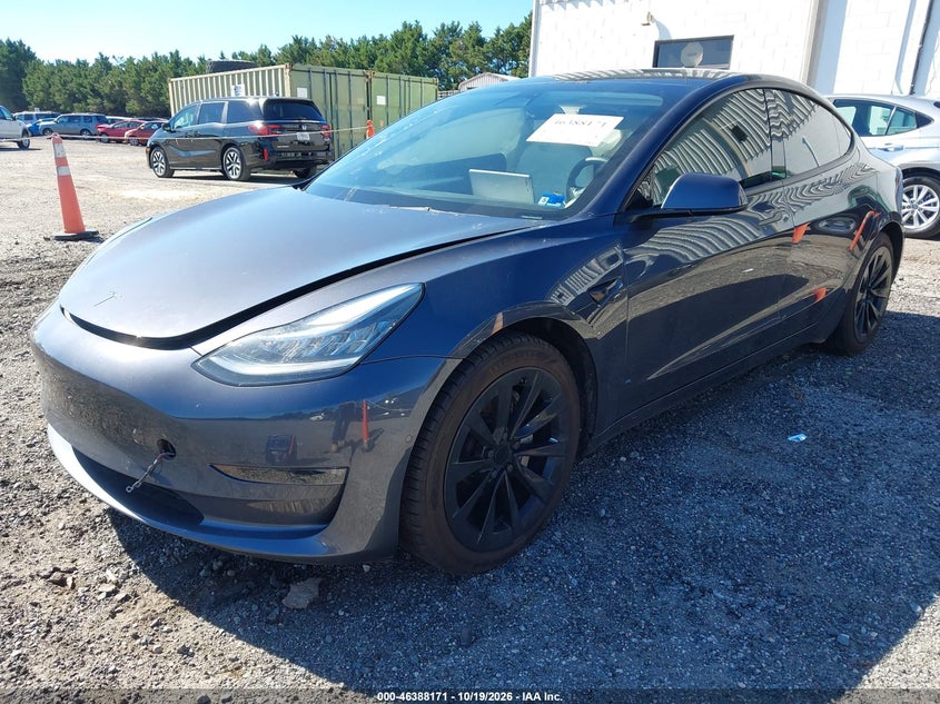 Vin: 5yj3e1eb6nf262225, lot: 46888529, tesla model 3 long range dual motor all-wheel drive 20222