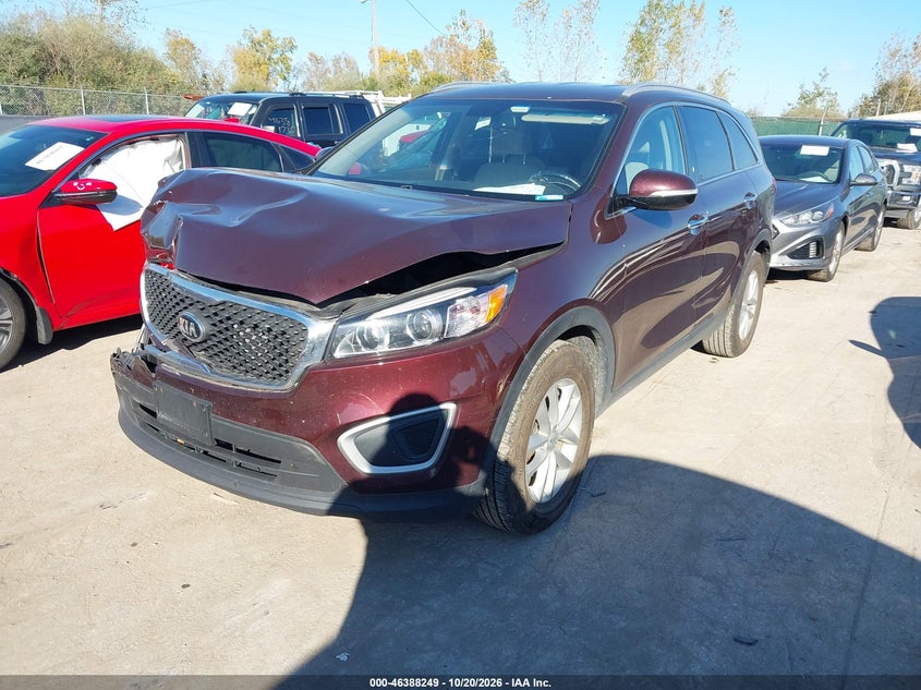 Vin: 5xypg4a34jg424027, lot: 46888607, kia sorento 2.4l lx 20182