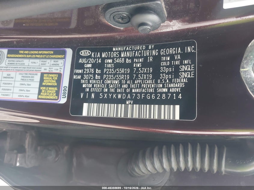 2015 KIA SORENTO SX V6 · Photo 9