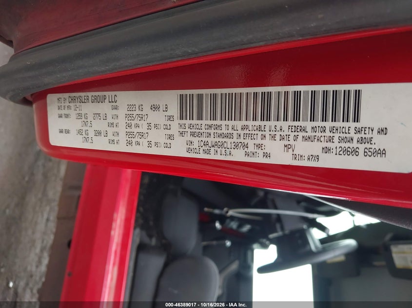 2012 JEEP WRANGLER SPORT · Фото 9
