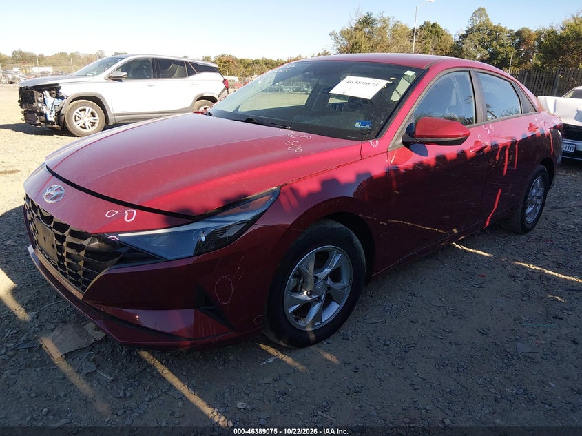 Vin: kmhll4ag3pu603675, lot: 46889433, hyundai elantra se 20232