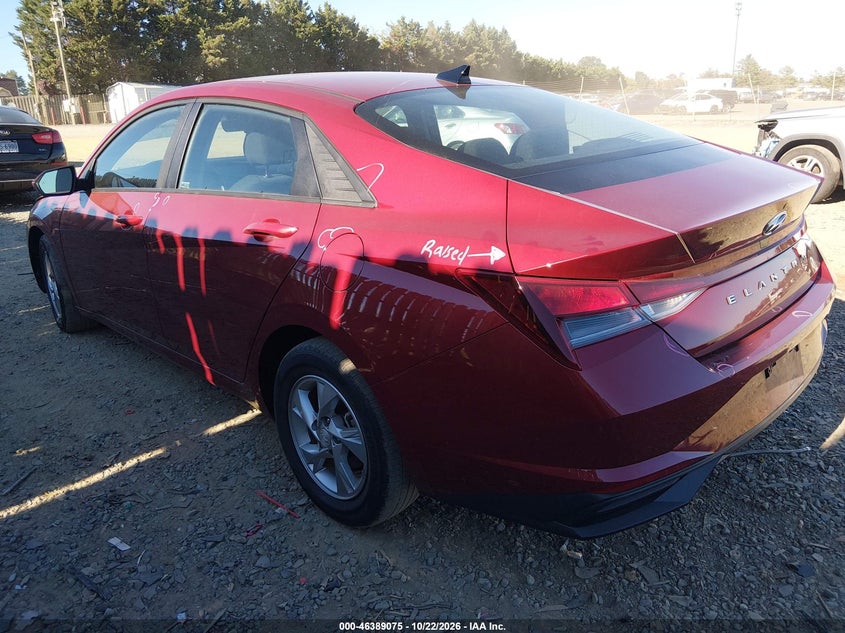 Vin: kmhll4ag3pu603675, lot: 46889433, hyundai elantra se 20233