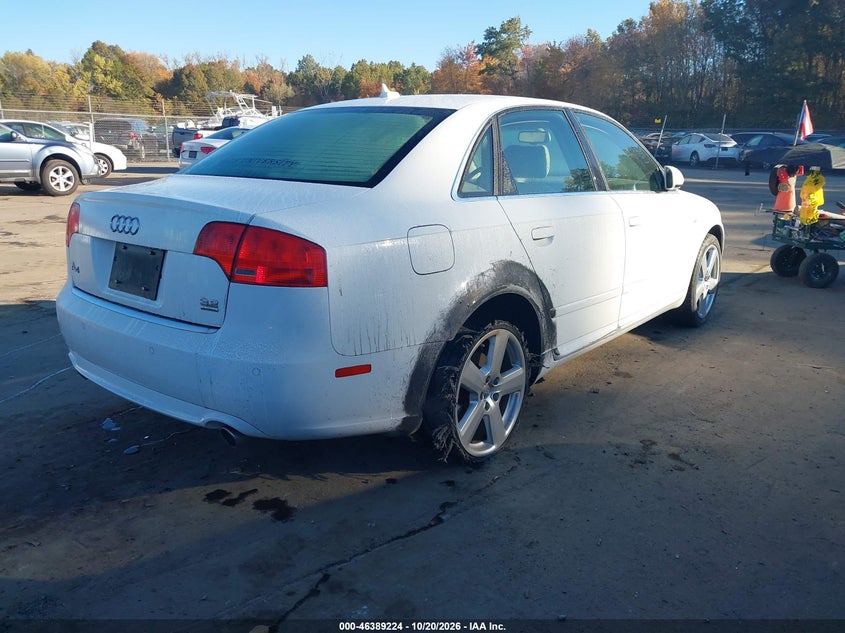 AUDI A4 2008 VIN WAUDH78E48A052351