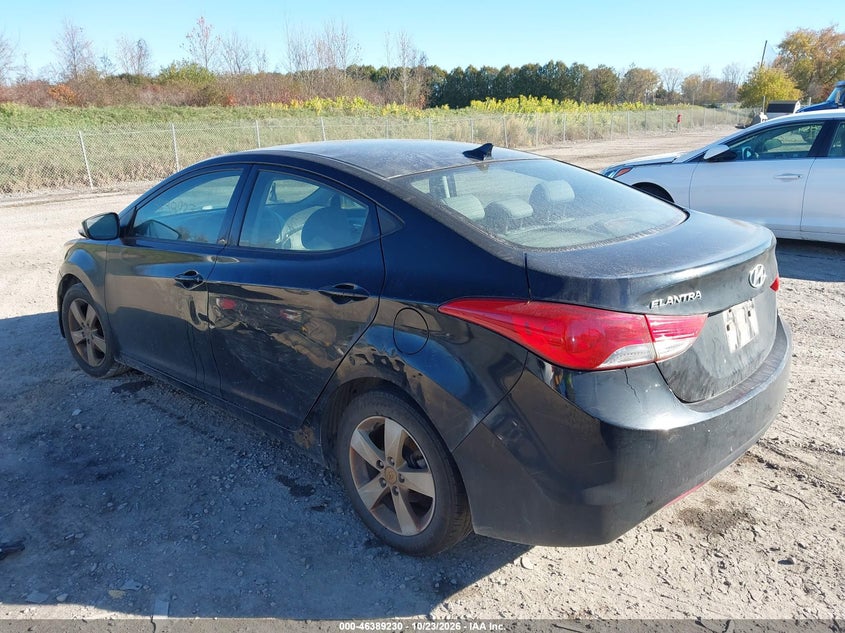 Vin: kmhdh4ae7du885819, lot: 46889588, hyundai elantra gls 20133