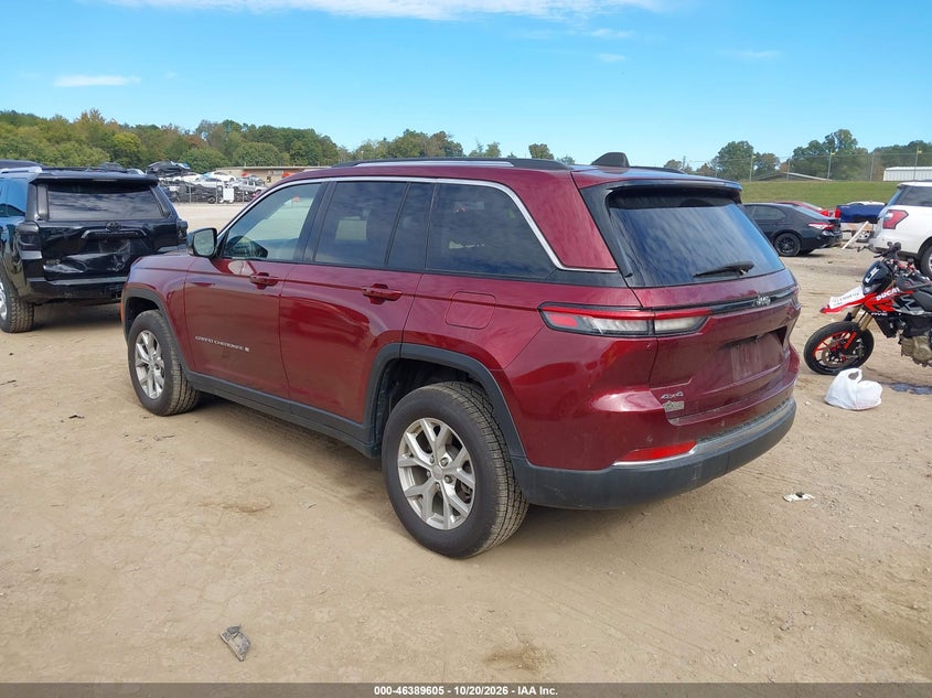 Vin: 1c4rjhbg2pc528046, lot: 46889963, jeep grand cherokee limited 4x4 20233