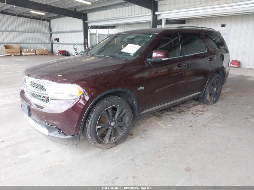 Vin: 1c4sdjdt7cc309443, lot: 46889990, dodge durango crew 20122