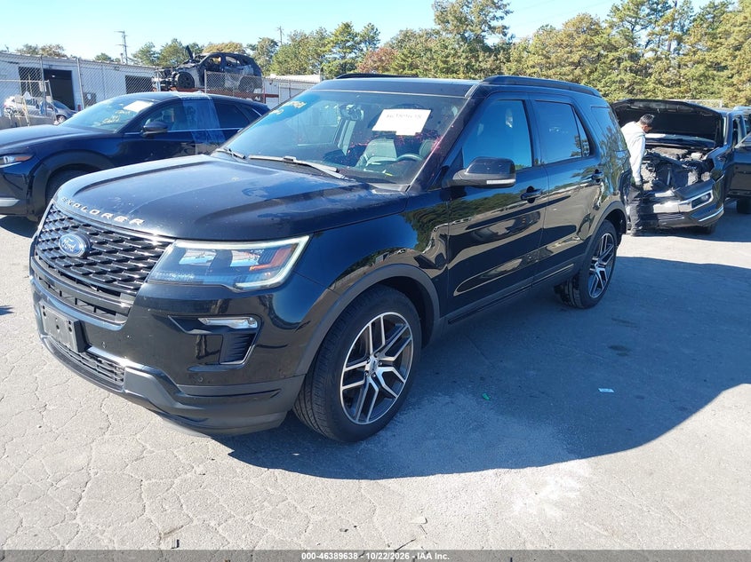 2018 Ford Explorer Sport, Удар сзади, IAAI, VIN 1FM5K8GT7JGC60284 — фото 2