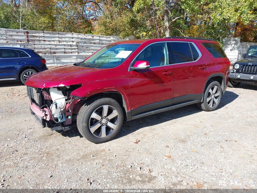 Vin: 1gnevhkw0mj130200, lot: 46890071, chevrolet traverse awd lt leather 20212