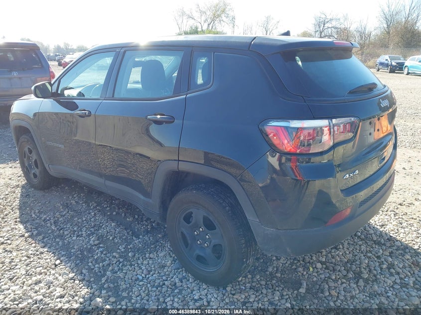 Vin: 3c4njdabxkt703377, lot: 46890201, jeep compass sport 4x4 20193
