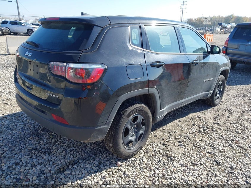 Vin: 3c4njdabxkt703377, lot: 46890201, jeep compass sport 4x4 20194