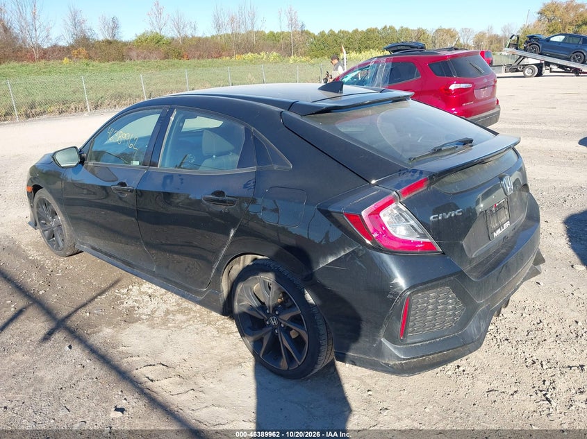 Vin: shhfk7h46ku422796, lot: 46890320, honda civic sport 20193