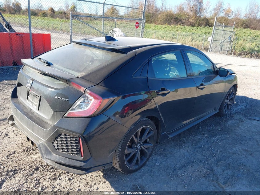 Vin: shhfk7h46ku422796, lot: 46890320, honda civic sport 20194