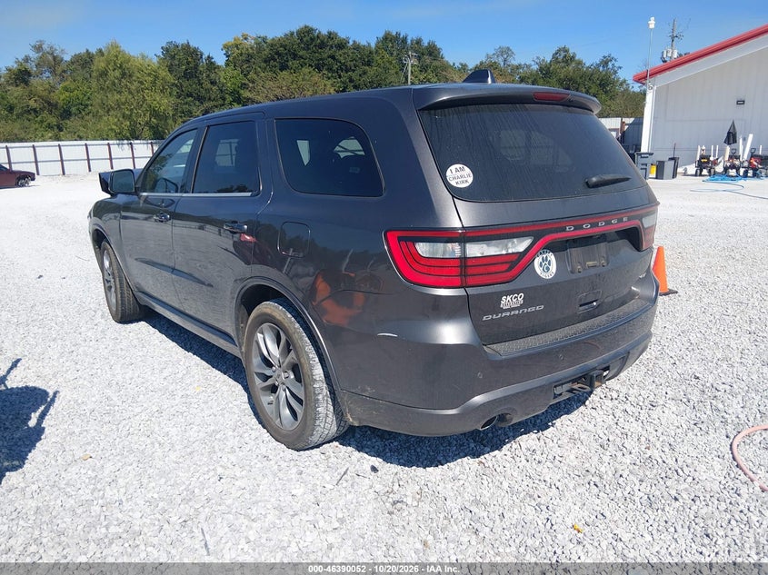 Vin: 1c4rdhdg2lc266446, lot: 46890410, dodge durango gt plus rwd 20203