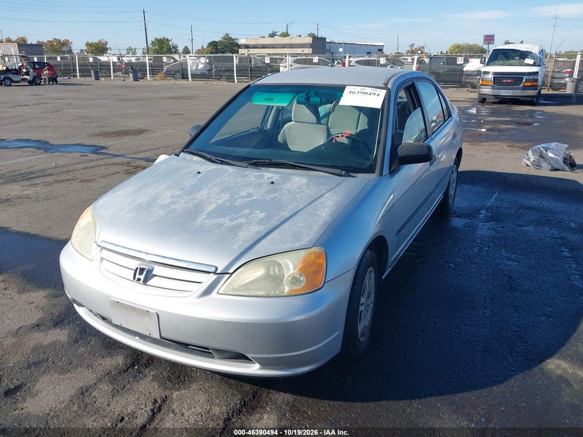 2002 Honda Civic Dx, Правый бок, IAAI, VIN 2HGES16122H588845 — фото 2