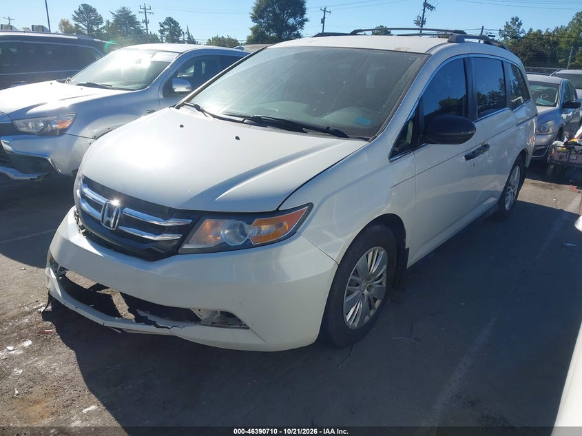 Vin: 5fnrl5h24eb085242, lot: 46891068, honda odyssey lx 20142