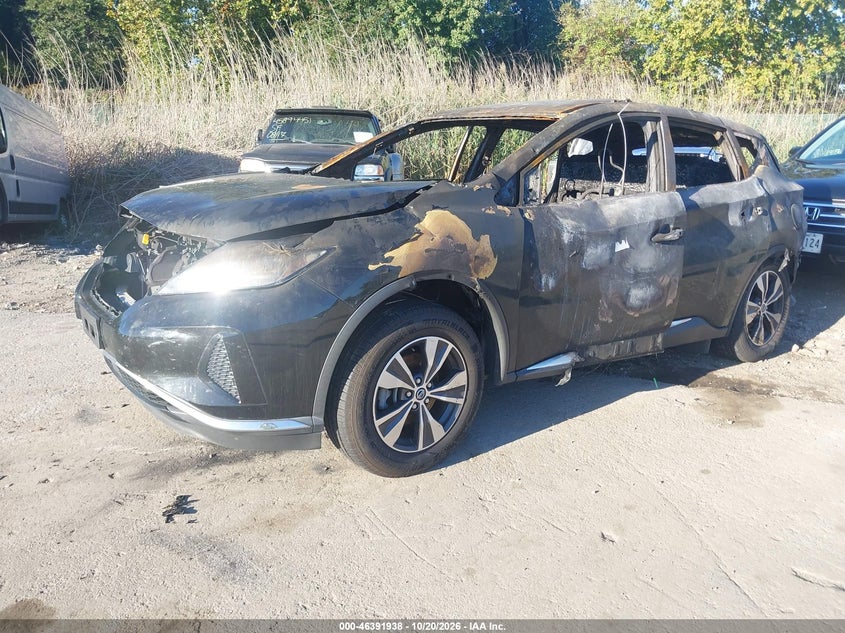 2020 Nissan Murano Sv Intelligent Awd, Engine Burn, IAAI, VIN 5N1AZ2BS6LN144210 — photo 2