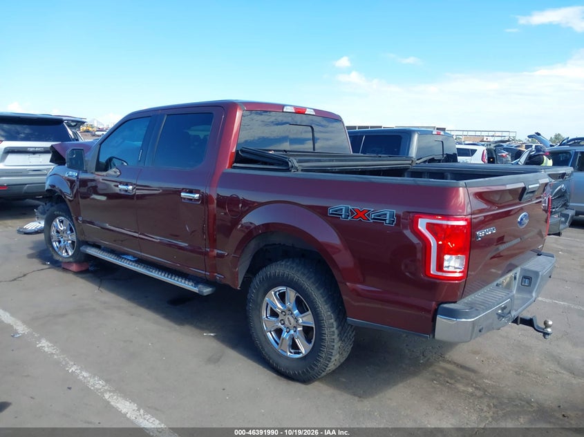 Vin: 1ftew1ef7ffa57406, lot: 46892348, ford f-150 xlt 20153