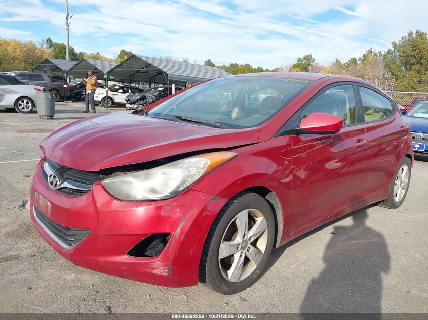 2011 Hyundai Elantra Gls (Ulsan Plant), Удар сзади, IAAI, VIN KMHDH4AE1BU105620 — фото 2