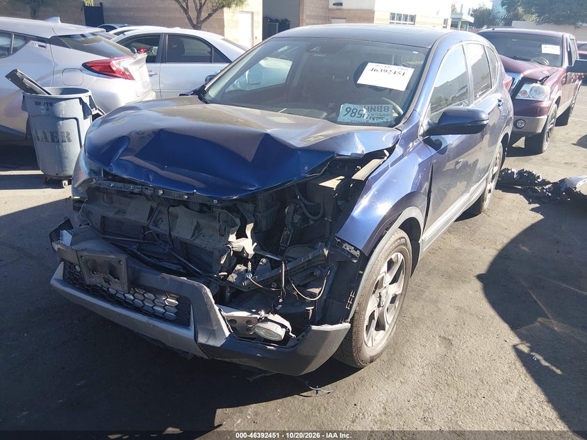 2018 Honda Cr-V Ex, Right Front, IAAI, VIN 7FARW1H52JE005042 — photo 2