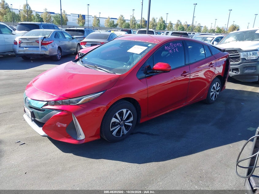 Vin: jtdkarfp0h3064399, lot: 46892938, toyota prius prime premium 20172