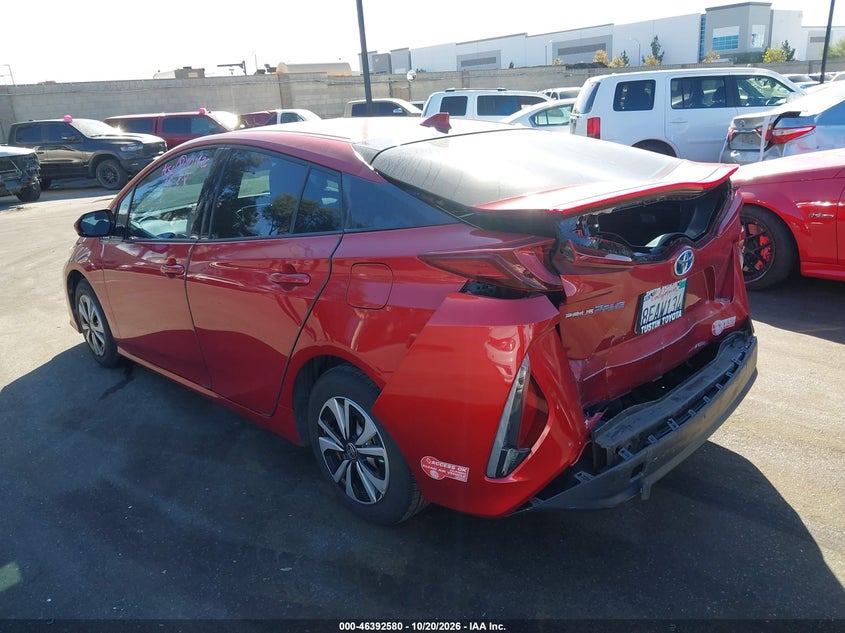 Vin: jtdkarfp0h3064399, lot: 46892938, toyota prius prime premium 20173