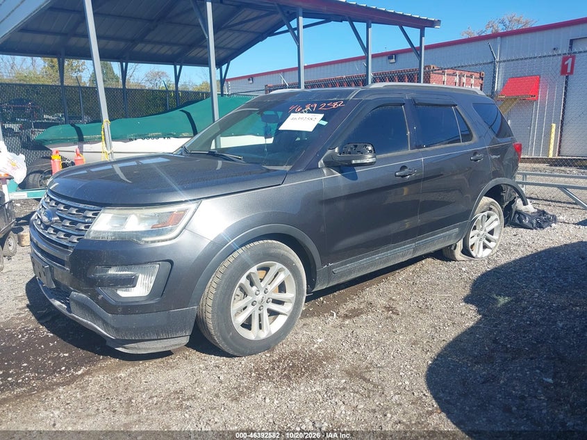 Vin: 1fm5k7dh7ggc21309, lot: 46892940, ford explorer xlt 20162