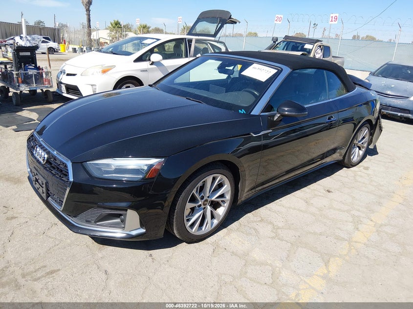 2022 Audi A5 Cabriolet Premium 45 Tfsi Quattro S Tronic, Удар ззаду, IAAI, VIN WAU2AGF50NN002887 — фото 2