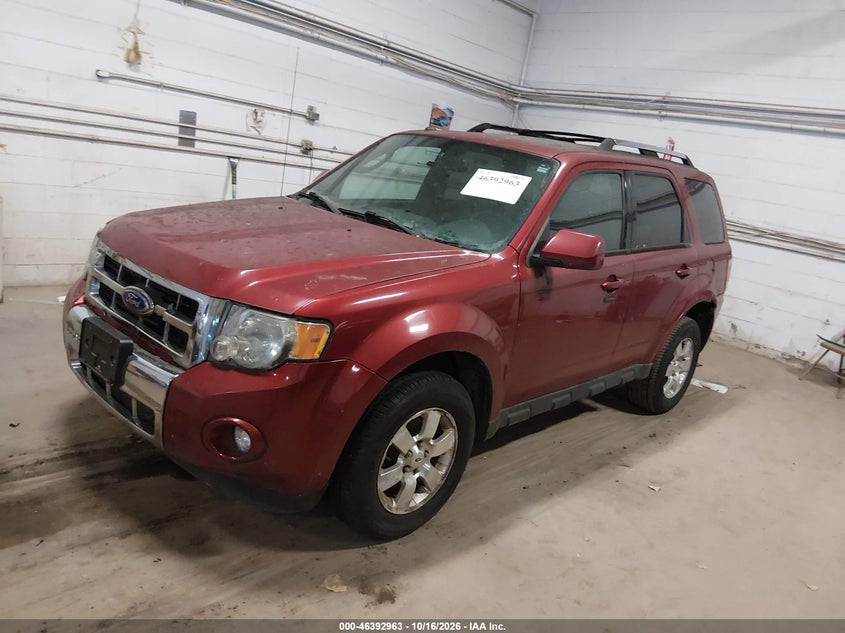 Vin: 1fmcu0e71ckb65146, lot: 46893321, ford escape limited 20122