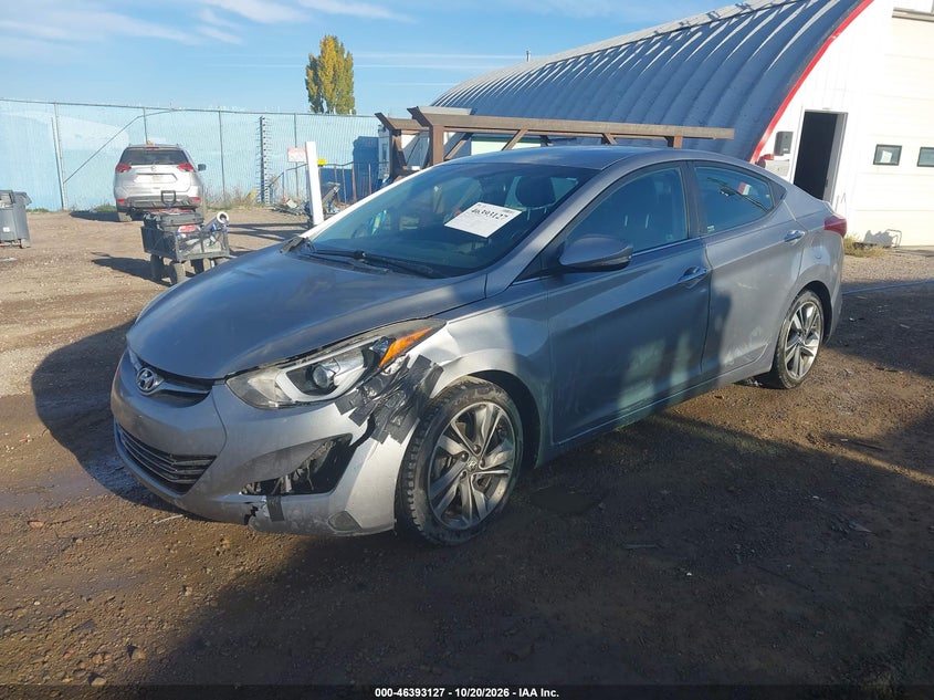2014 Hyundai Elantra Limited, Left Side, IAAI, VIN KMHDH4AE5EU053221 — photo 2