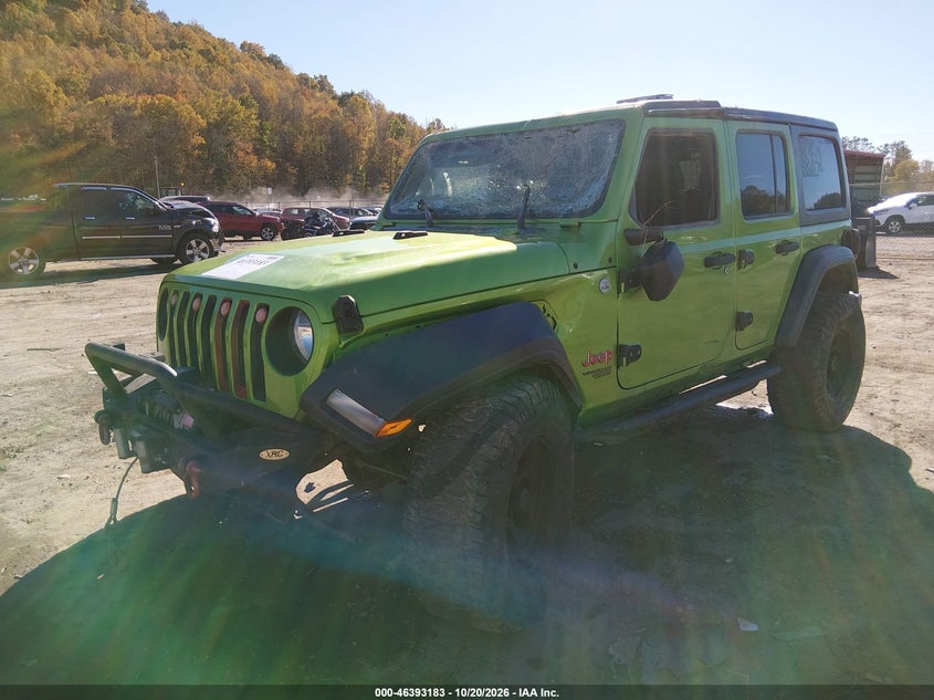 Vin: 1c4hjxdn8jw248994, lot: 46893541, jeep wrangler unlimited sport s 4x4 20182