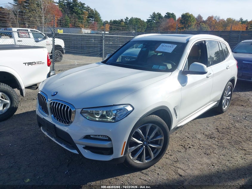 Vin: 5uxtr9c52kle11062, lot: 46893627, bmw x3 xdrive30i 20192