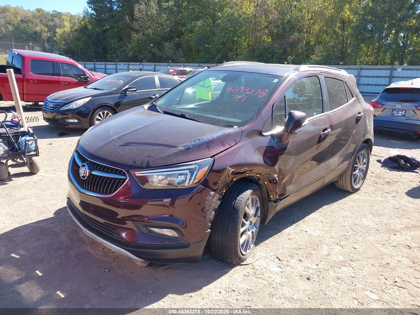 Vin: kl4cj1sb4jb518854, lot: 46893636, buick encore sport touring 20182
