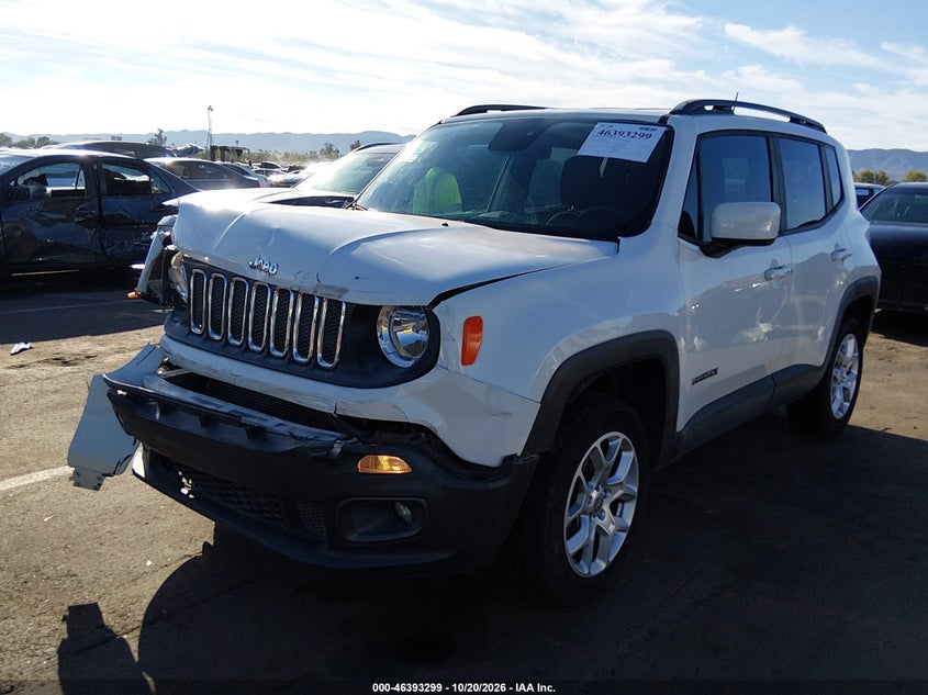 2018 Jeep Renegade Latitude 4X4, Удар спереди, IAAI, VIN ZACCJBBB7JPJ07625 — фото 2
