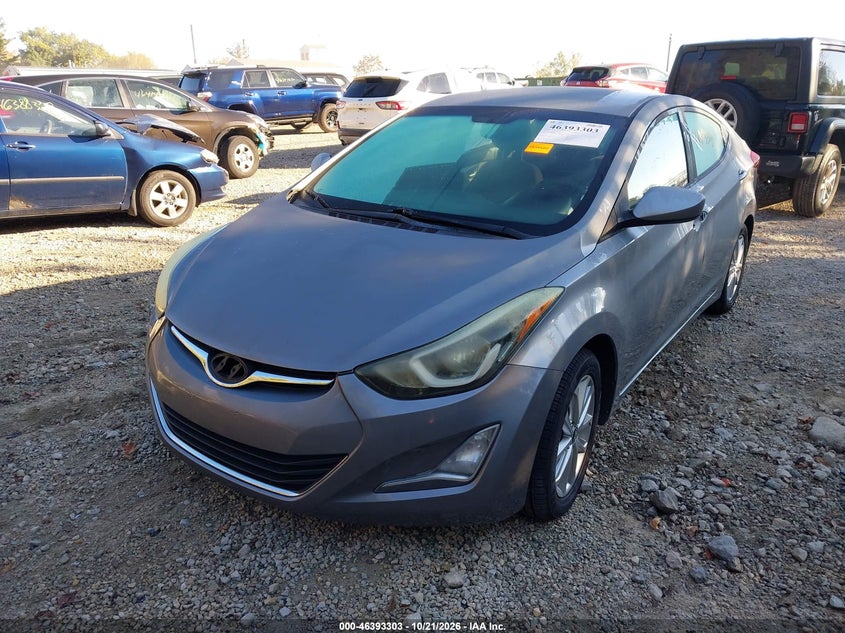 Vin: kmhdh4ae9fu346315, lot: 46893661, hyundai elantra se 20152