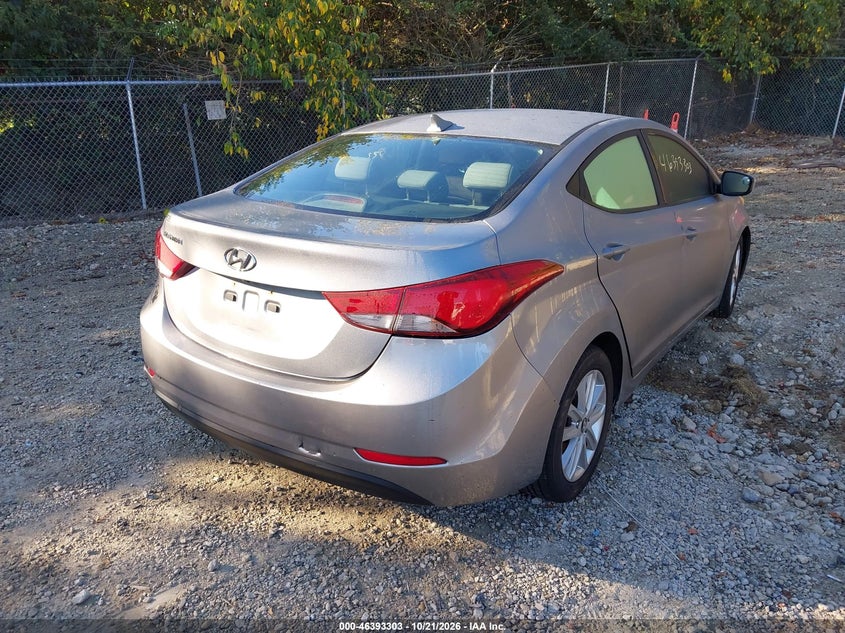 Vin: kmhdh4ae9fu346315, lot: 46893661, hyundai elantra se 20154