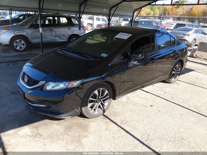 2013 Honda Civic Ex, Front End, IAAI, VIN 19XFB2F80DE279329 — photo 2