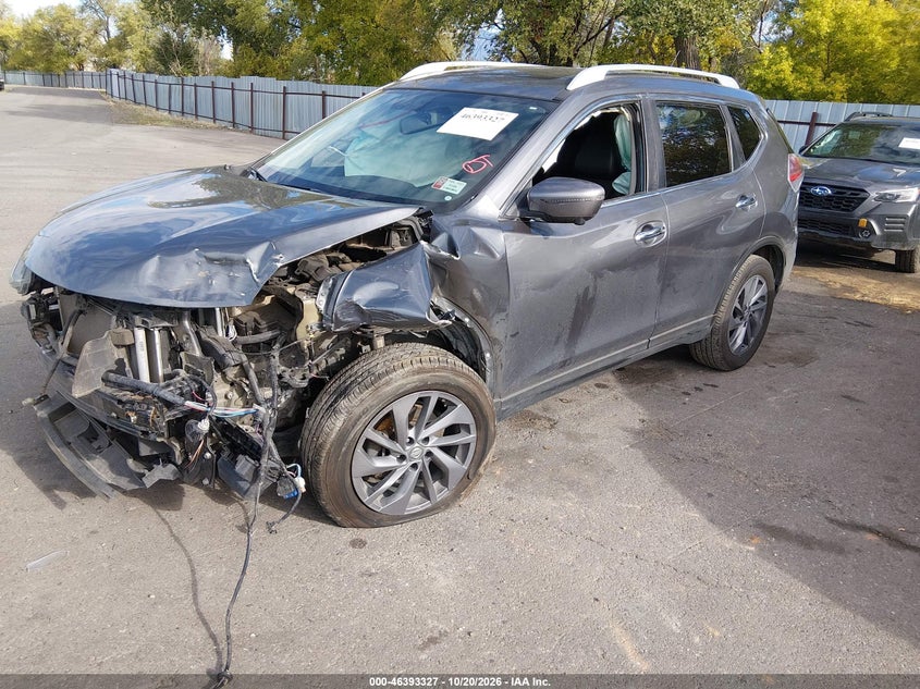 2016 Nissan Rogue Sl, Front End, IAAI, VIN 5N1AT2MV5GC794625 — photo 2