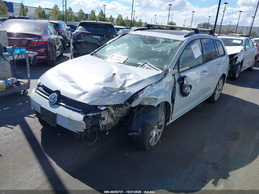 Vin: 3vwy57au9km509175, lot: 46894079, volkswagen golf sportwagen 1.4t s/1.4t se 20192