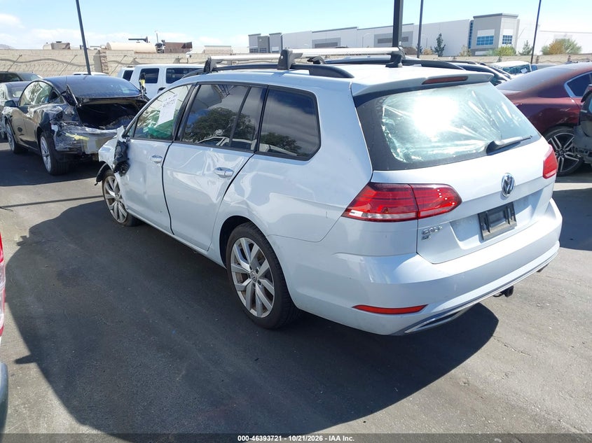 Vin: 3vwy57au9km509175, lot: 46894079, volkswagen golf sportwagen 1.4t s/1.4t se 20193