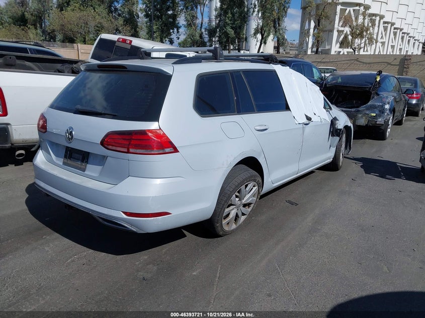 Vin: 3vwy57au9km509175, lot: 46894079, volkswagen golf sportwagen 1.4t s/1.4t se 20194