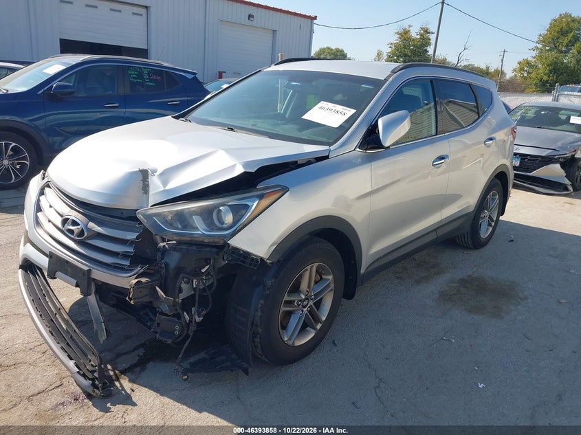 Vin: 5xyzu3lbxhg408876, lot: 46894216, hyundai santa fe sport 2.4l 20172
