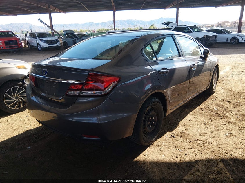 Vin: 19xfb2f51fe085451, lot: 46894672, honda civic lx 20154