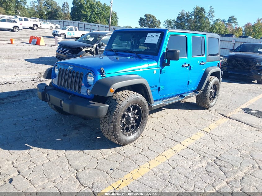 2015 Jeep Wrangler Unlimited Sport, Удар ззаду, IAAI, VIN 1C4BJWDG5FL621967 — фото 2