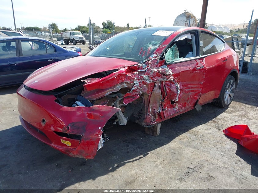 Vin: 7saygdee6nf570493, lot: 46894835, tesla model y long range dual motor all-wheel drive 20222