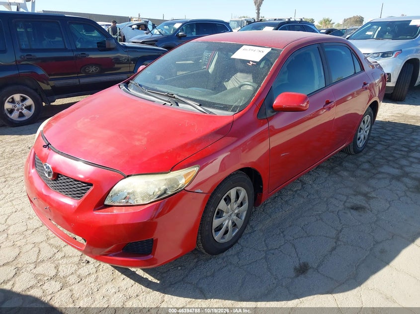 2009 Toyota Corolla Le, Rear, IAAI, VIN JTDBL40E299069851 — photo 2