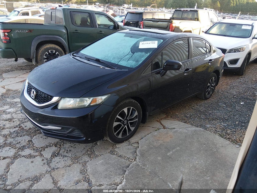 Vin: 19xfb2f83fe062148, lot: 46895149, honda civic ex 20152