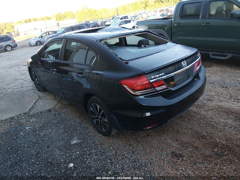 Vin: 19xfb2f83fe062148, lot: 46895149, honda civic ex 20153